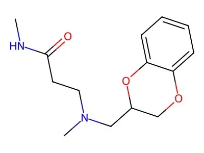 Propionamide, 3-(((1,4-benzodioxan-2-yl)methyl)methylamino)-N-methyl- structure