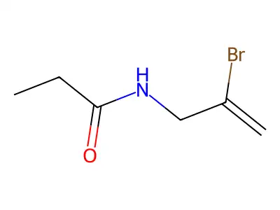 Propionamide, N-(2-bromoallyl)- structure