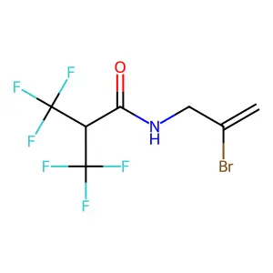 Propionamide, N-(2-bromoallyl)-3,3,3-trifluoro-2-(trifluoromethyl)- structure