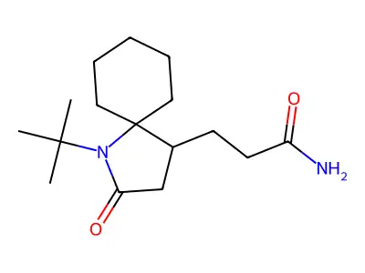 Propionamide, N-tert-butyl-3-(2-oxo-1-azaspiro(4,5)decan-4-yl)- structure