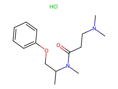 3-(Dimethylamino)-N-methyl-N-(1-phenoxy-2-propyl)propionamide, hydrochloride structure