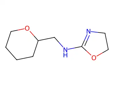 2H-Pyran-2-methylamine, tetrahydro-N-(2-oxazolin-2-yl)- structure