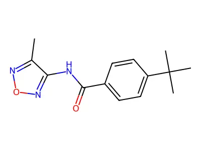 4-tert-butyl-N-(4-methyl-1,2,5-oxadiazol-3-yl)benzamide structure