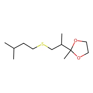 1,3-Dioxolane, 2-methyl-2-(1-methyl-2-((3-methylbutyl)thio)ethyl)- structure