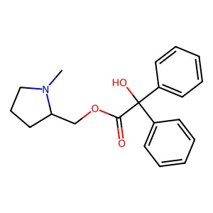 (1-Methylpyrrolidin-2-yl)methyl hydroxy(diphenyl)acetate structure