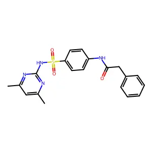 N-{4-[(4,6-dimethylpyrimidin-2-yl)sulfamoyl]phenyl}-2-phenylacetamide structure