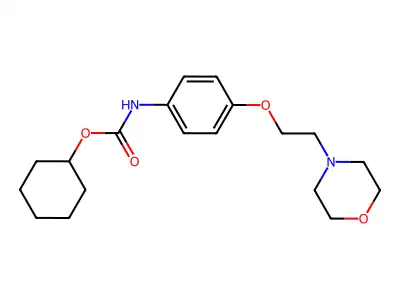 Cyclohexyl[4-[2-morpholinoethoxy]phenyl]carbamate structure