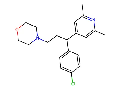 Morpholine, 4-(3-(p-chlorophenyl)-3-(2,6-dimethyl-4-pyridyl)propyl)- structure