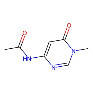 N-(1-methyl-6-oxo-1,6-dihydropyrimidin-4-yl)acetamide structure