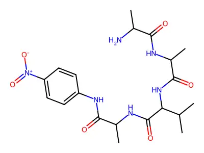 Ala-Ala-Val-Ala p-nitroanilide structure