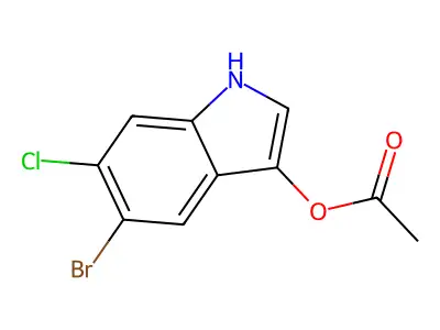5-Bromo-6-chloro-1H-indol-3-yl acetate structure