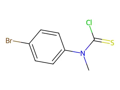 N-(4-bromophenyl)-N-methylcarbamothioyl chloride structure