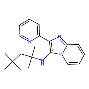 2-(2-Pyridinyl)-N-(1,1,3,3-tetramethylbutyl)imidazo[1,2-a]pyridin-3-amine structure