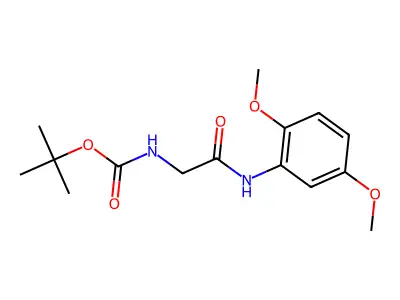 tert-butyl N-[2-(2,5-dimethoxyanilino)-2-oxoethyl]carbamate structure