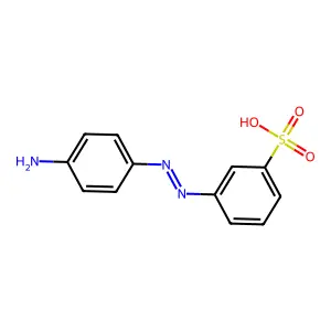 m-[(p-Aminophenyl)azo]benzenesulphonic acid structure