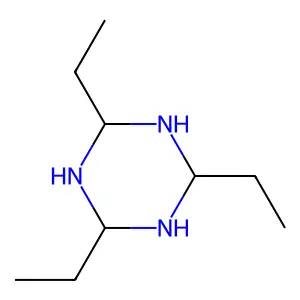 2,4,6-Triethylhexahydro-1,3,5-triazine structure