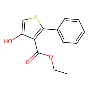 3-Thiophenecarboxylic acid, 4-hydroxy-2-phenyl-, ethyl ester structure