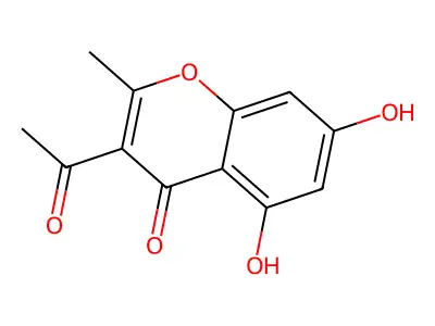 4H-1-Benzopyran-4-one, 3-acetyl-5,7-dihydroxy-2-methyl- structure