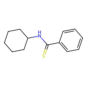 N-cyclohexylbenzenecarbothioamide structure