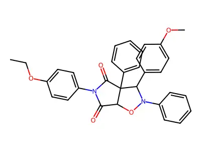 5-(4-ethoxyphenyl)-3-(4-methoxyphenyl)-2,3a-diphenyldihydro-2H-pyrrolo[3,4-d][1,2]oxazole-4,6(3H,5H)-dione structure