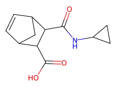 3-(Cyclopropylcarbamoyl)bicyclo[2.2.1]hept-5-ene-2-carboxylic acid structure