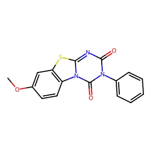 7-Methoxy-3-phenyl-9-thia-1,3,4A-triaza-fluorene-2,4-dione structure