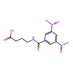 4-[(3,5-Dinitrobenzoyl)amino]butanoic acid structure