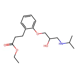 Ethyl 3-[2-[2-hydroxy-3-(propan-2-ylamino)propoxy]phenyl]propanoate structure