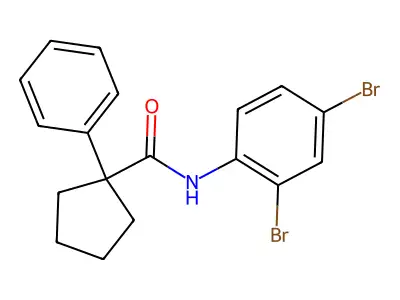 N-(2,4-Dibromophenyl)(phenylcyclopentyl)formamide structure