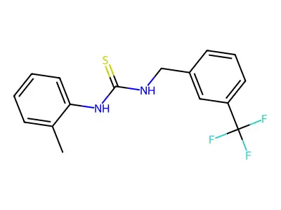1-(2-Methylphenyl)-3-((3-(trifluoromethyl)phenyl)methyl)thiourea structure