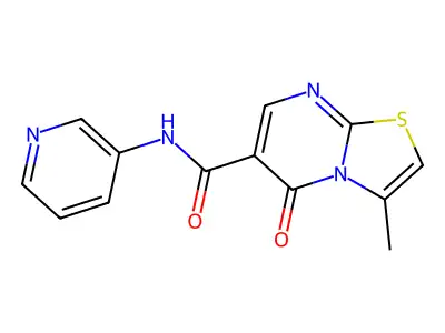 3-methyl-5-oxo-N-(pyridin-3-yl)-5H-[1,3]thiazolo[3,2-a]pyrimidine-6-carboxamide structure