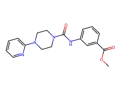 Methyl 3-[(4-pyridin-2-ylpiperazine-1-carbonyl)amino]benzoate structure