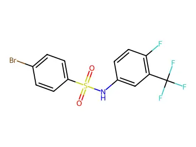 4-Bromo-n-(4-fluoro-3-(trifluoromethyl)phenyl)benzenesulfonamide structure