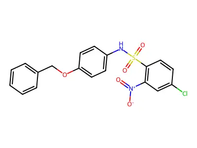 ((4-Chloro-2-nitrophenyl)sulfonyl)(4-(phenylmethoxy)phenyl)amine structure