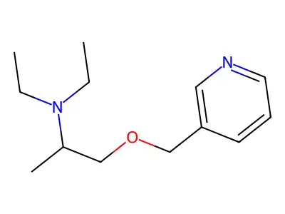 Pyridine, 3-((2-(diethylamino)propoxy)methyl)- structure