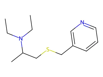 3-(((2-(Diethylamino)propyl)thio)methyl)pyridine structure