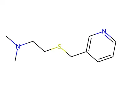 Pyridine, 3-(((2-(dimethylamino)ethyl)thio)methyl)- structure