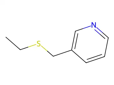 Pyridine, 3-((ethylthio)methyl)- structure