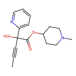 2-Pyridineglycolic acid, alpha-(1-propynyl)-, 1-methyl-4-piperidyl ester structure