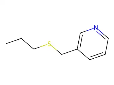 Pyridine, 3-((propylthio)methyl)- structure