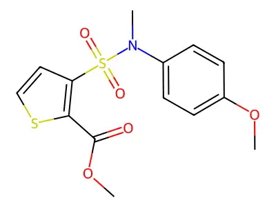 Methyl 3-{[(4-methoxyphenyl)(methyl)amino]sulfonyl}thiophene-2-carboxylate structure