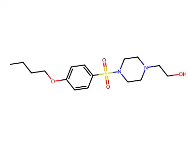 2-[4-(4-Butoxyphenyl)sulfonylpiperazin-1-yl]ethanol structure