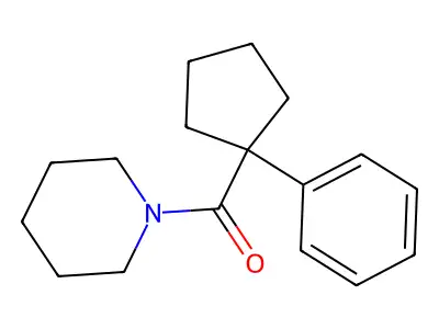 Piperidine, 1-((1-phenylcyclopentyl)carbonyl)- structure