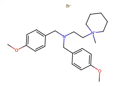 Piperidinium, 1-(2-(bis(p-methoxybenzyl)amino)ethyl)-1-methyl-, bromide structure
