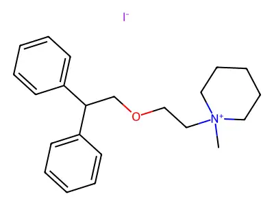 Piperidinium, 1-(2-(2,2-diphenylethoxy)ethyl)-1-methyl-, iodide structure