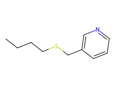 Pyridine, 3-((butylthio)methyl)- structure