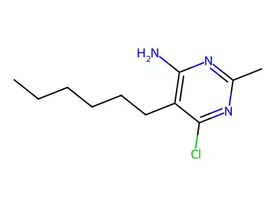 Pyrimidine, 4-amino-6-chloro-5-hexyl-2-methyl- structure