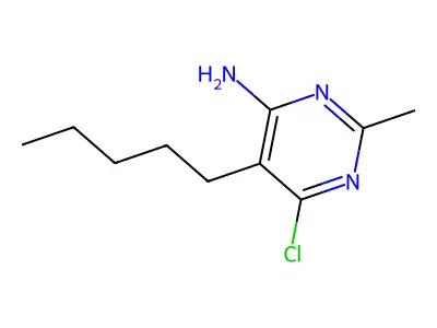 Pyrimidine, 4-amino-6-chloro-2-methyl-5-pentyl- structure