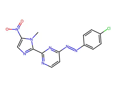 4-((p-Chlorophenyl)azo)-2-(1-methyl-5-nitro-2-imidazolyl)pyrimidine structure