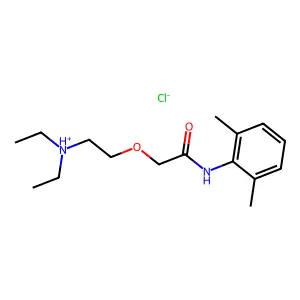2',6'-Acetoxylidide, 2-(2-(diethylamino)ethoxy)-, hydrochloride structure